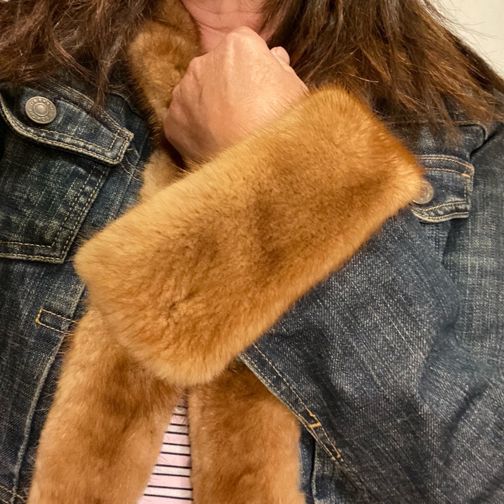 Demi jacket/mink Custom made USA/ with custom quilted lining.